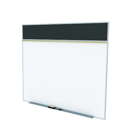 Ghent Combo Whiteboard/Bulletin, Mag Por/Rcycld, Styl A, 5 ft H x 12 ft W, Black SPC512A-ATR-BK